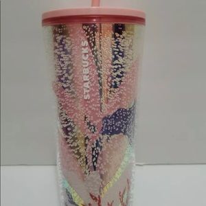 Starbucks Coral Reef Bubble Cold Cup 24